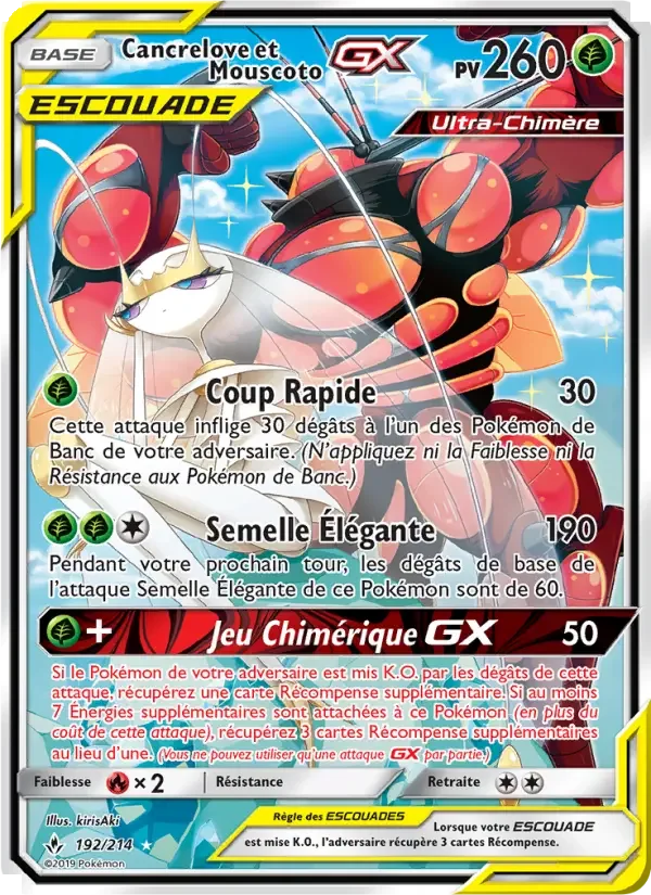 Carte Cancrelove et Mouscoto GX