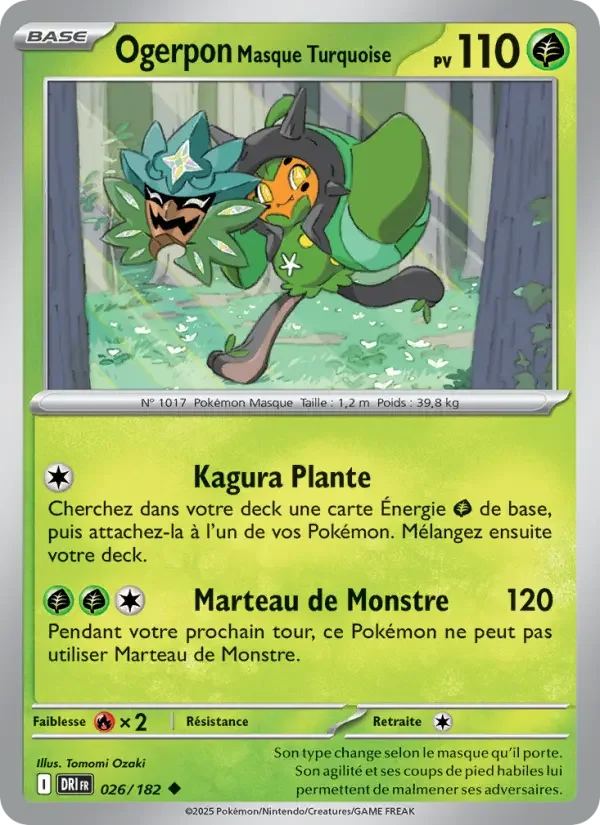 Carte Ogerpon Masque Turquoise