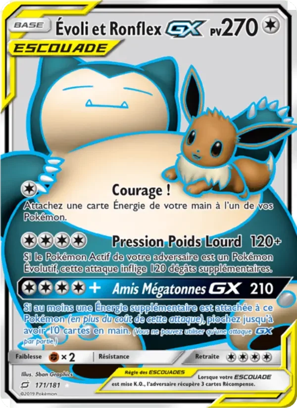 Carte Évoli et Ronflex GX