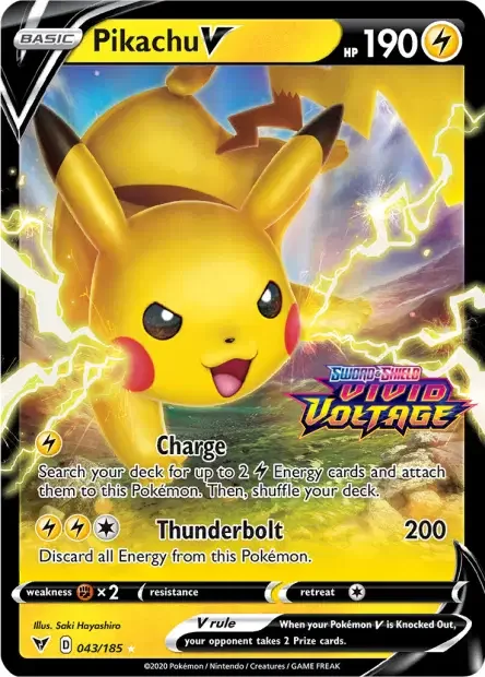 Carte Pokémon Pikachu-V — Jumbo