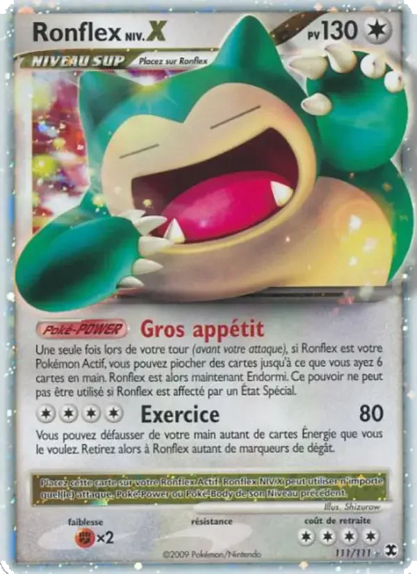 Carte Ronflex Niv. X