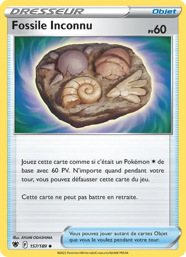 Carte Fossile Inconnu