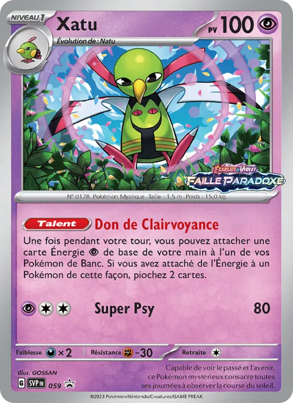 Carte Pokémon Xatu — Promos Écarlate et Violet