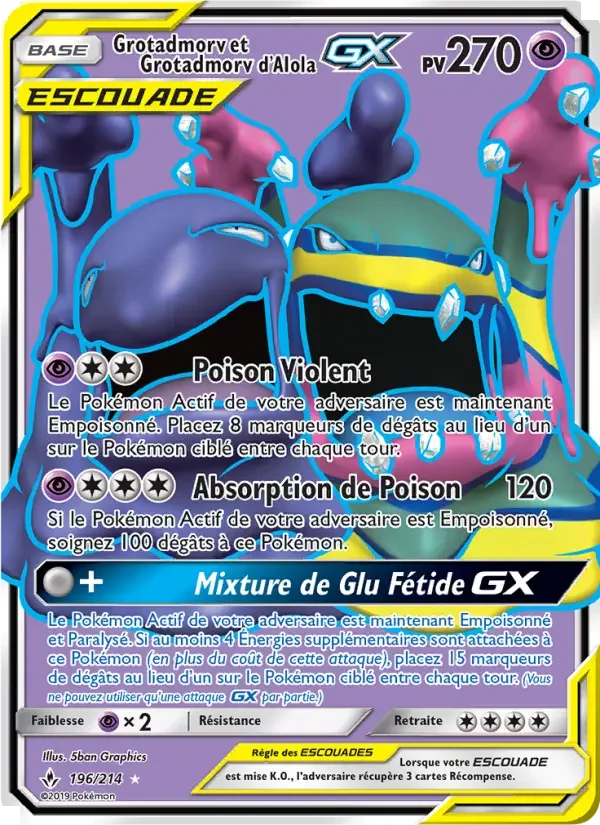 Carte Grotadmorv et Grotadmorv d’Alola GX
