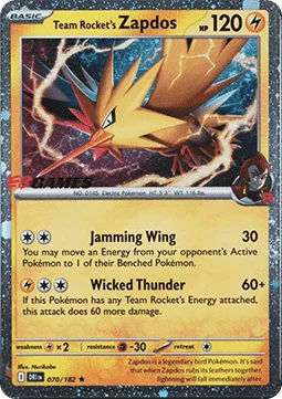 Carte Pokémon Électhor de la Team Rocket — Rivalités Destinées
