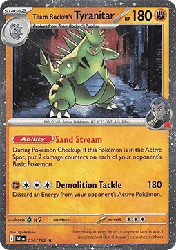 Carte Pokémon Tyranocif de la Team Rocket — Rivalités Destinées