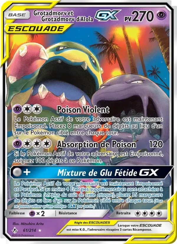 Carte Grotadmorv et Grotadmorv d’Alola GX