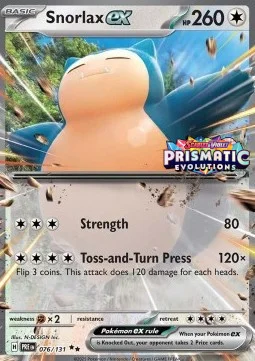 Carte Pokémon Ronflex-ex — Évolutions Prismatiques