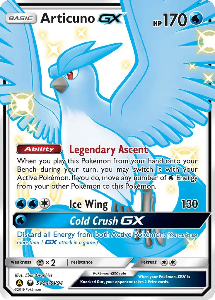 Carte Pokémon Artikodin-GX — Destinées Occultes