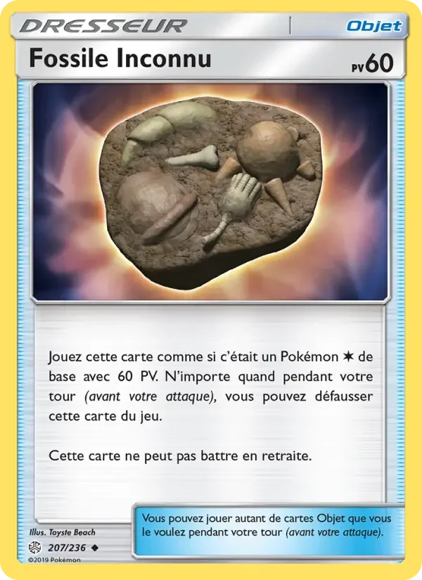 Carte Fossile Inconnu