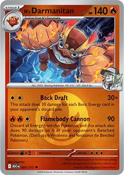 Carte Pokémon Darumacho de N — Héros Transcendants