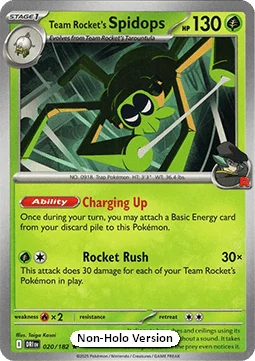 Carte Pokémon Filentrappe de la Team Rocket — Rivalités Destinées