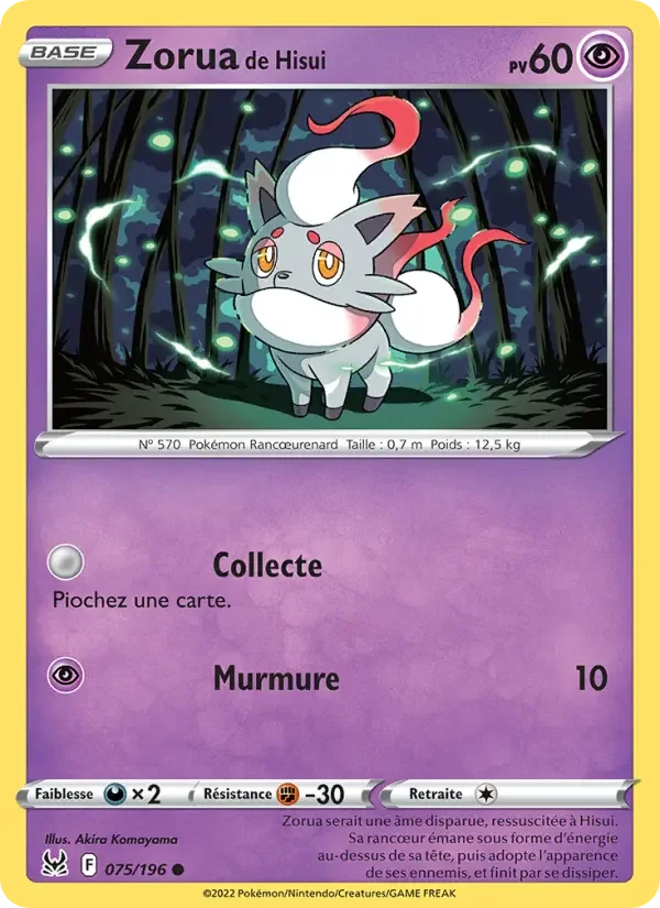 Carte Zorua de Hisui