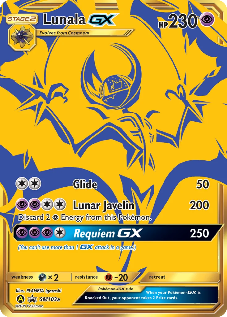 Carte Pokémon Lunala-GX — Promos Soleil et Lune