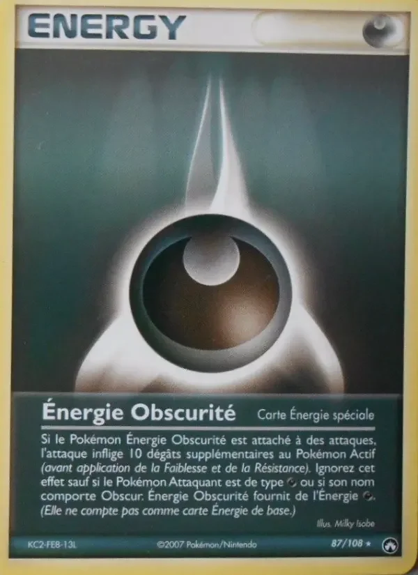 Carte Énergie Obscurité