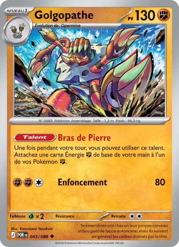 Carte Pokémon Golgopathe — Équilibre Parfait