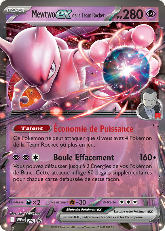Carte Mewtwo-ex de la Team Rocket