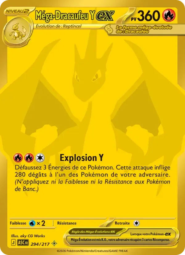 Carte Méga-Dracaufeu Y-ex