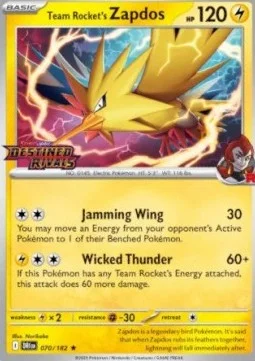 Carte Pokémon Électhor de la Team Rocket — Rivalités Destinées