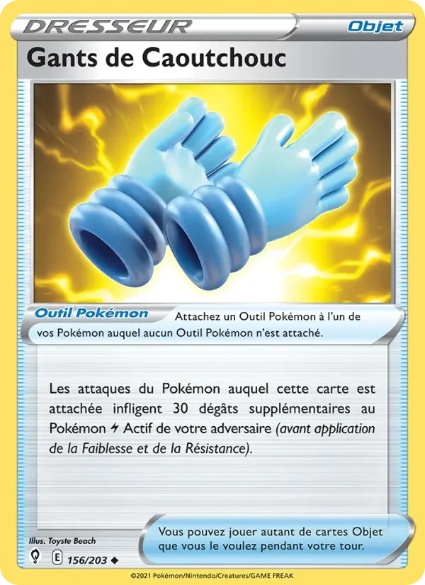 Carte Gants de Caoutchouc