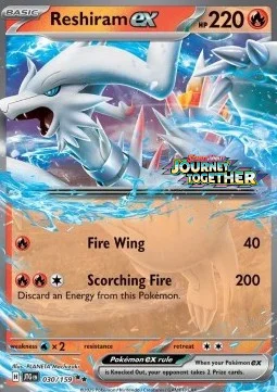 Carte Pokémon Reshiram-ex — Aventures Ensemble
